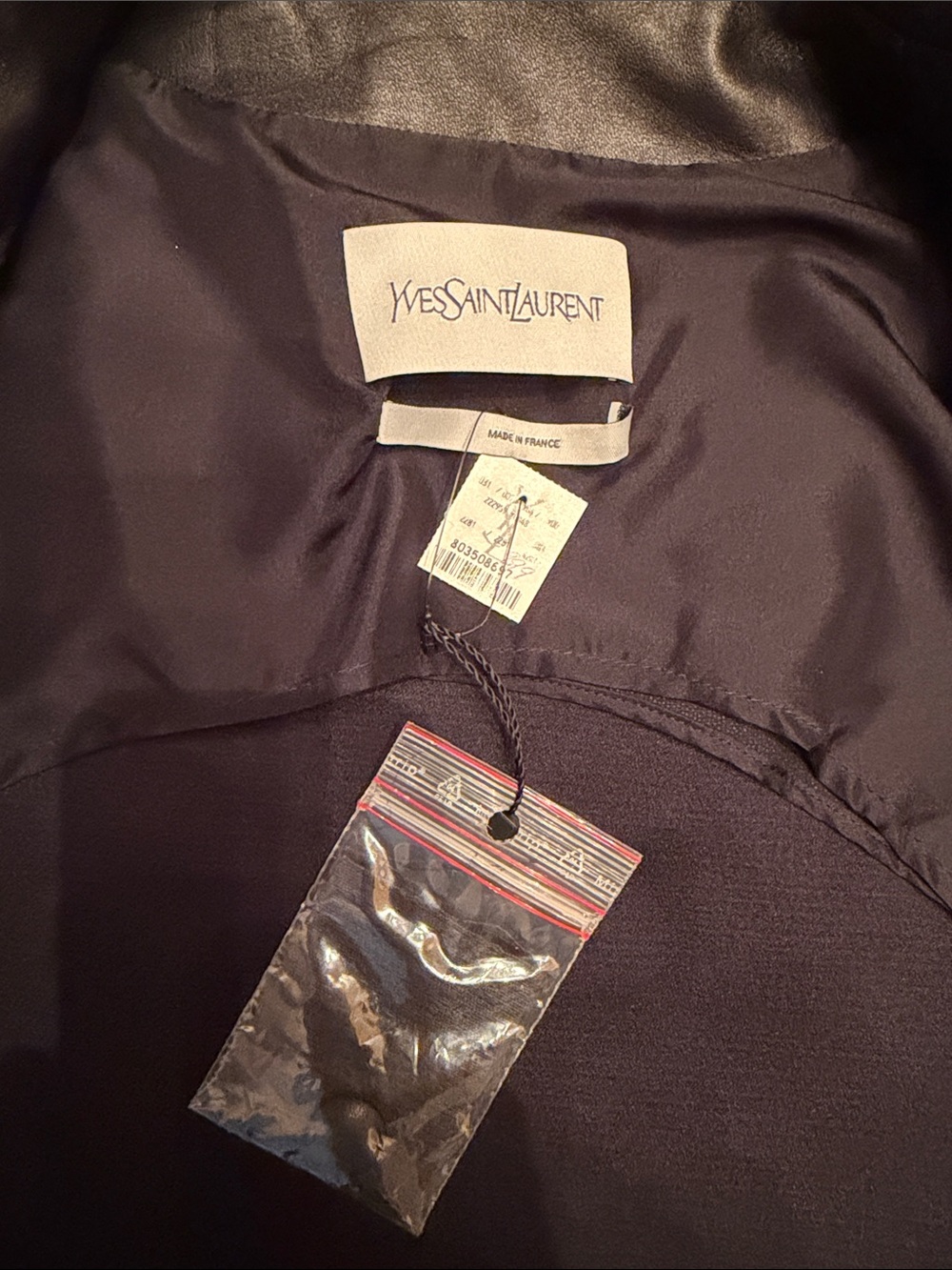 NWT Yves Saint Laurent 2009 Runway Tuxedo Blazer Leather Lapel Gray F42 - Picture 13 of 16